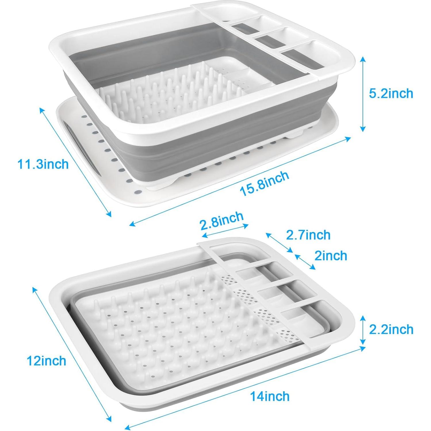 Escurridor de Platos Plegable Seropy con Bandeja 35.6x30.5cm