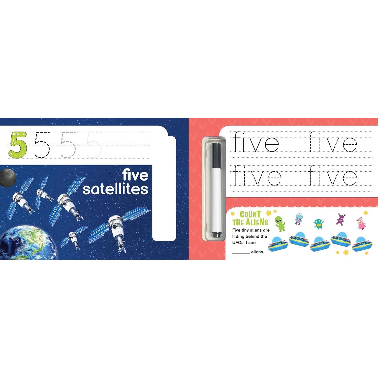 Little Hippo Books Space Counting Wipe Clean Preschool Workbooks and Activity Books for Kids Ages 3-5 | Tracing Books for Kids and Pre K Workbooks ... | Educational Children's Books & Kids Books