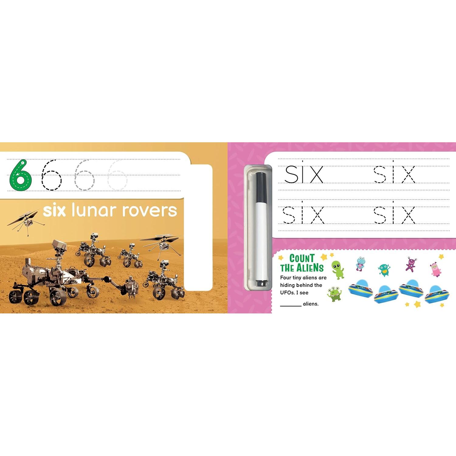 Little Hippo Books Space Counting Wipe Clean Preschool Workbooks and Activity Books for Kids Ages 3-5 | Tracing Books for Kids and Pre K Workbooks ... | Educational Children's Books & Kids Books