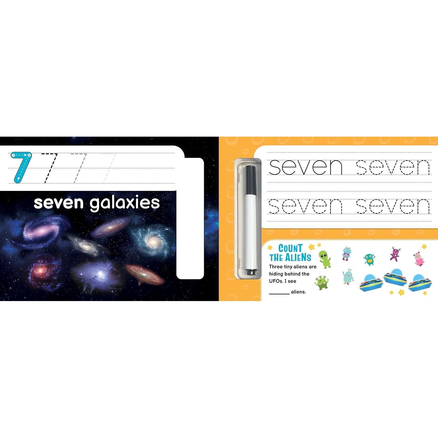 Little Hippo Books Space Counting Wipe Clean Preschool Workbooks and Activity Books for Kids Ages 3-5 | Tracing Books for Kids and Pre K Workbooks ... | Educational Children's Books & Kids Books