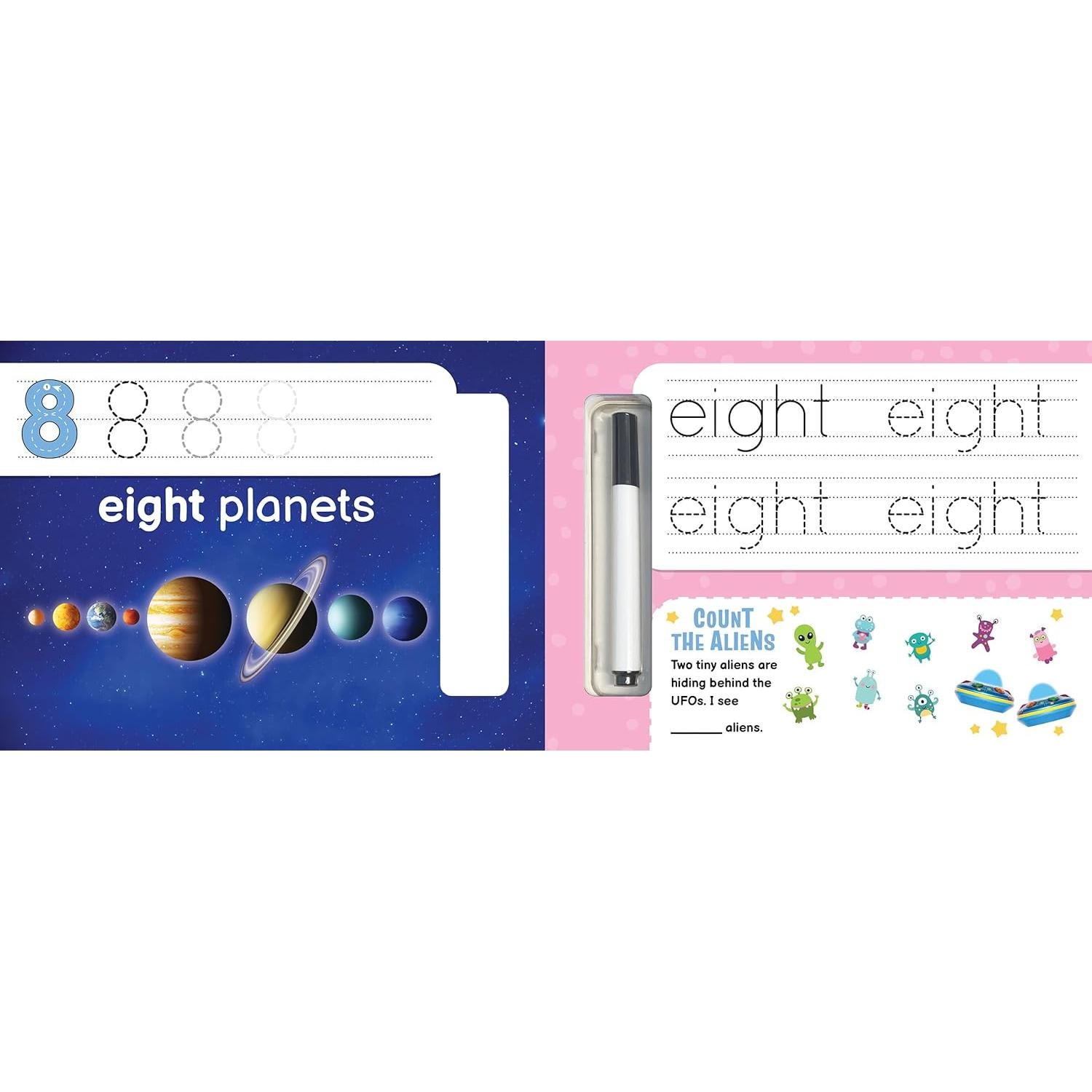 Little Hippo Books Space Counting Wipe Clean Preschool Workbooks and Activity Books for Kids Ages 3-5 | Tracing Books for Kids and Pre K Workbooks ... | Educational Children's Books & Kids Books