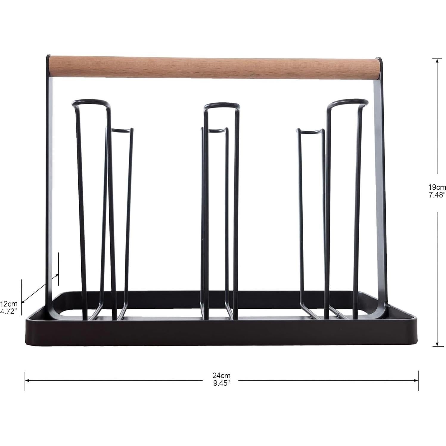 Soporte para Secar Tazas HAOYIJIA con 6 Ganchos Negro