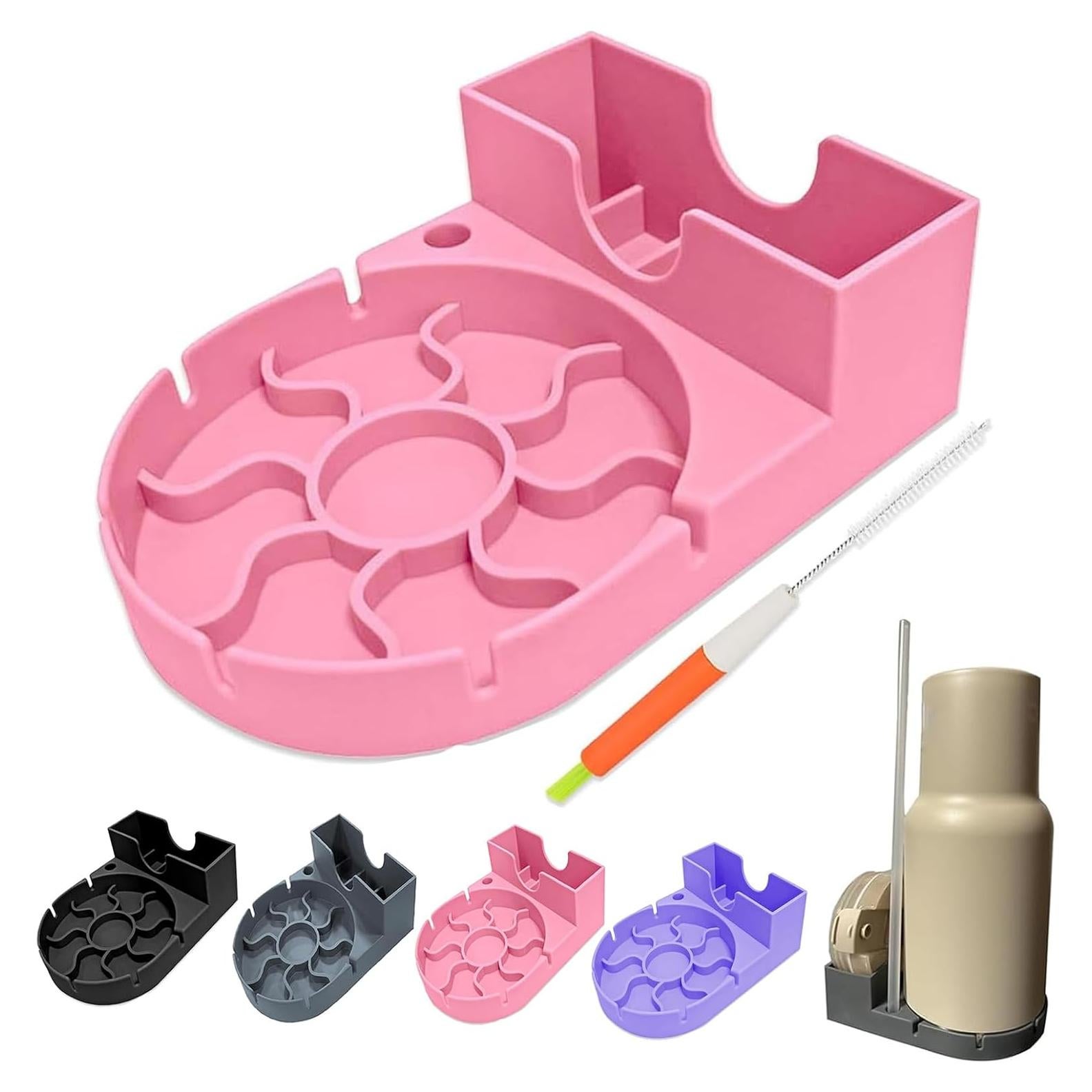 Soporte para Secado de Botellas y Vasos SISAYWEY Silicona Rosa