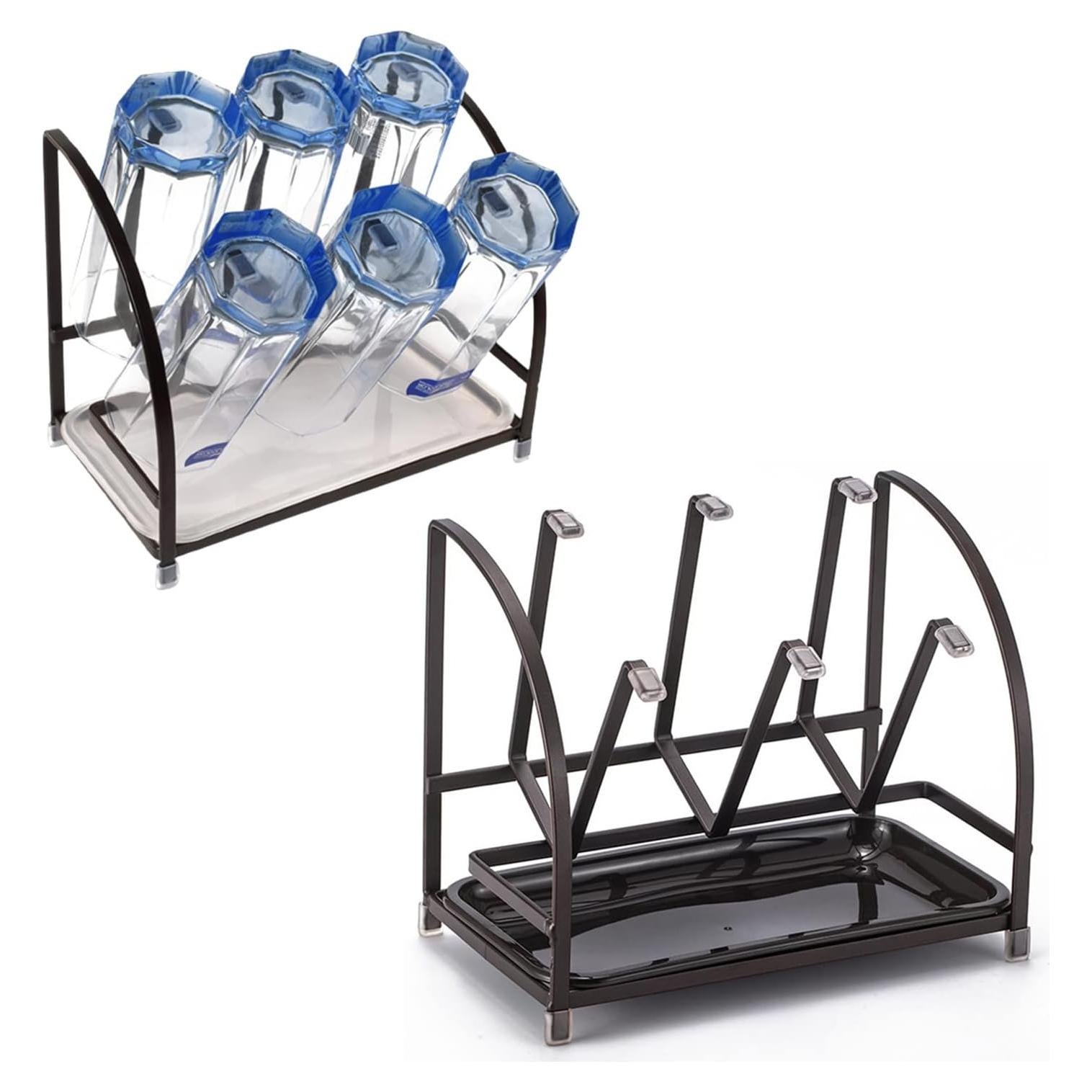 Soporte para Secado de Botellas de Vidrio RHBLME con Bandeja Drenaje