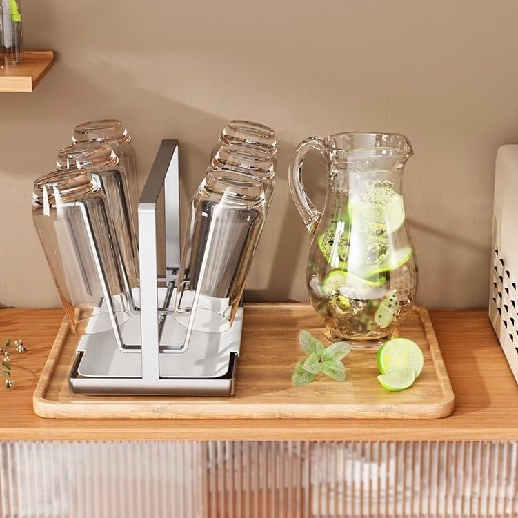 Soporte para Secar Tazas y Botellas POCHOIO Plateado 23x12.7x18.5cm