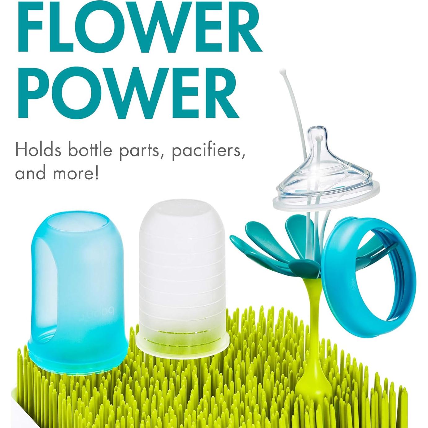 Soporte de Secado Boon Stem Tomy Verde y Blanco 23.5x9x9cm