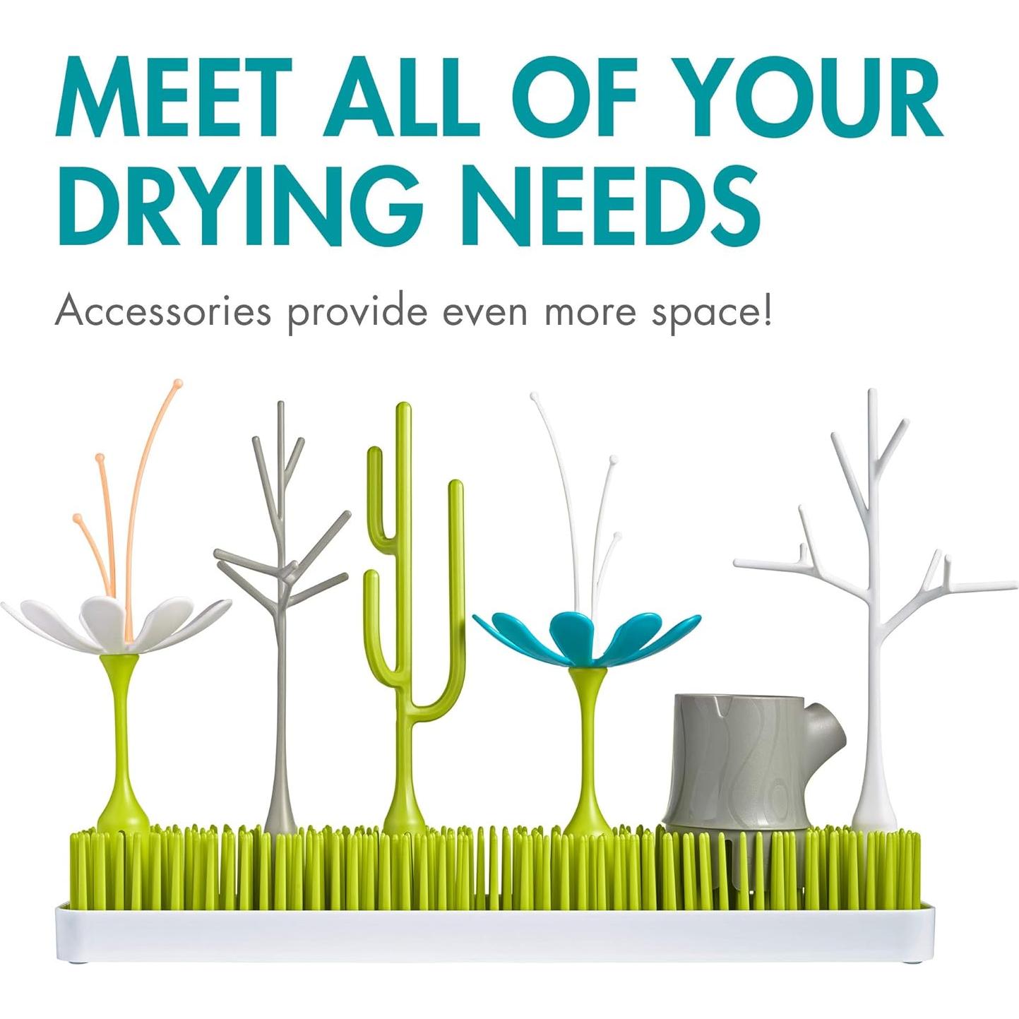 Soporte de Secado Boon Stem Tomy Verde y Blanco 23.5x9x9cm