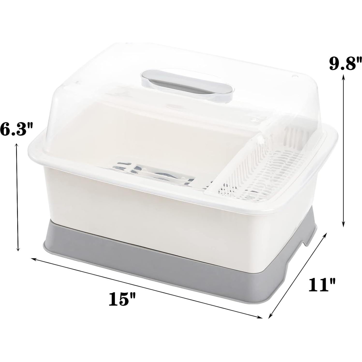 Escurridor de Platos Lyellfe Blanco con Bandeja Drenaje 38.1x27.9cm