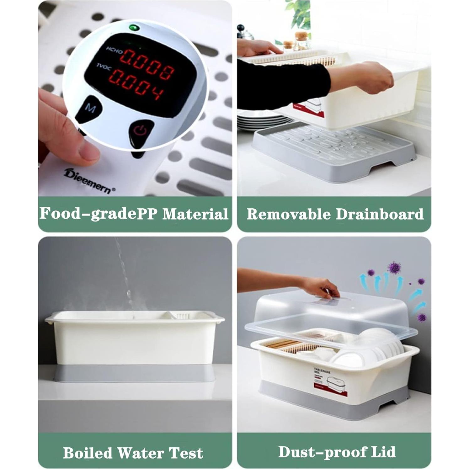 Escurridor de Platos Lyellfe Blanco con Bandeja Drenaje 38.1x27.9cm