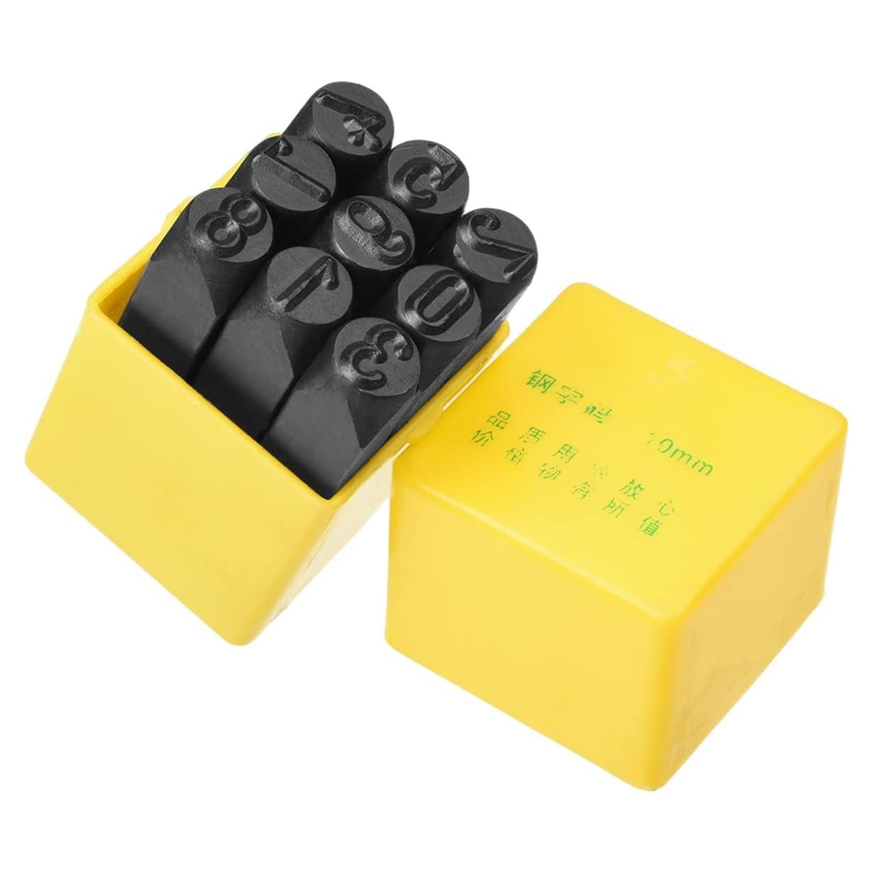 Juego de Sellos de Números Utoolmart 10mm Acero 45 para Joyería