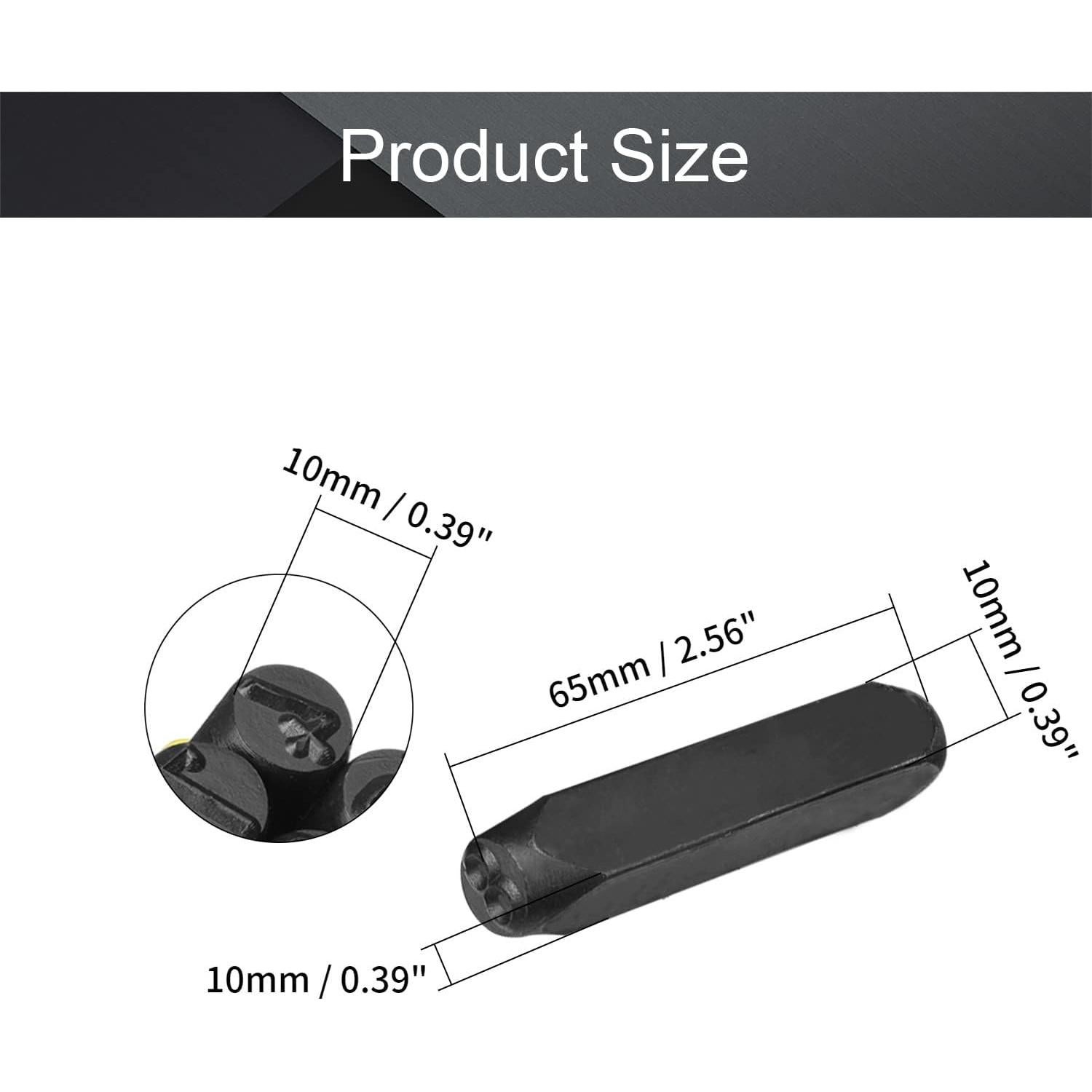Juego de Sellos de Números Utoolmart 10mm Acero 45 para Joyería