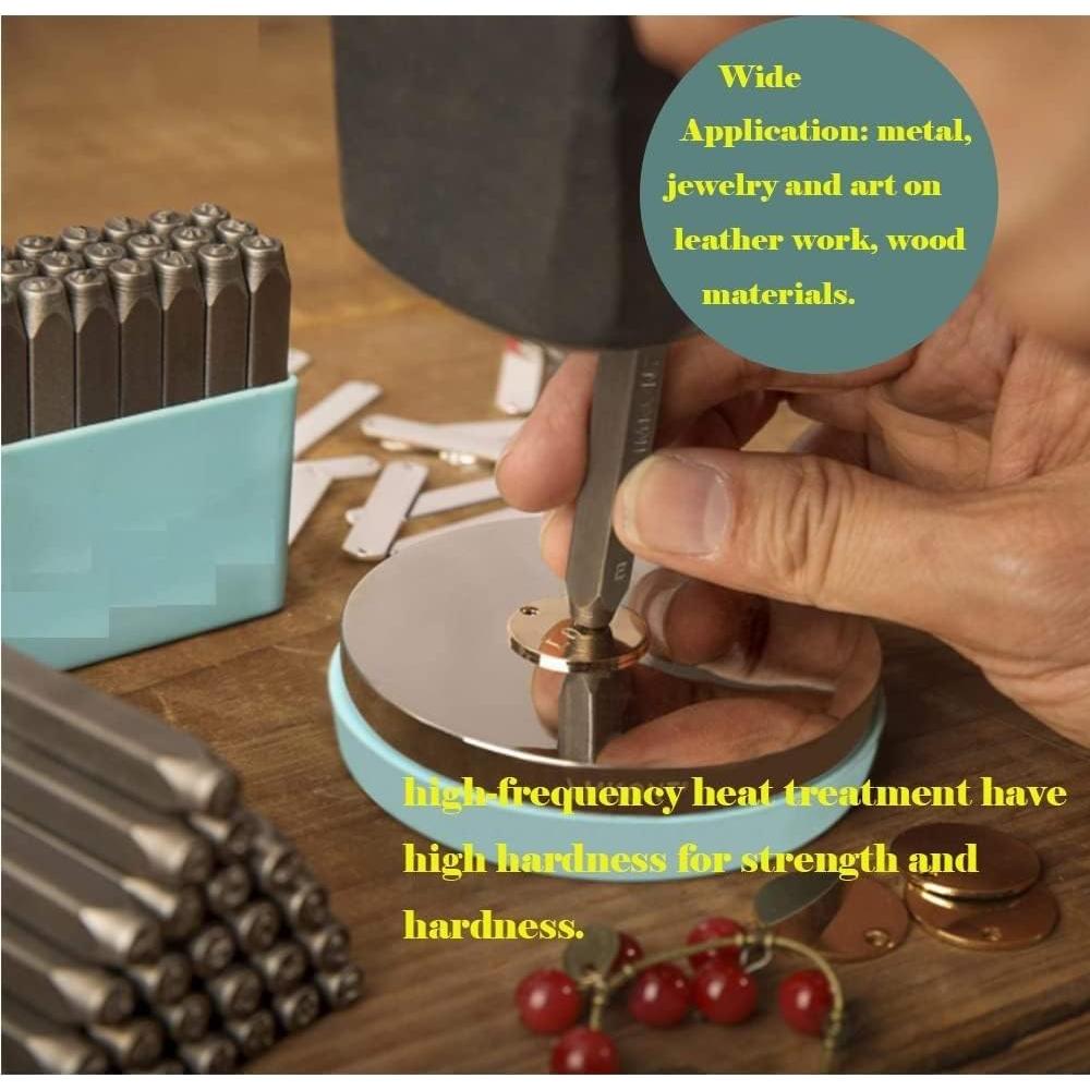 Juego de Sellos de Números Utoolmart 10mm Acero 45 para Joyería