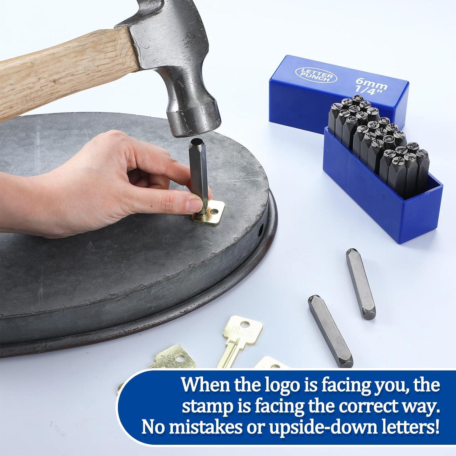 Juego de Sellos de Metal Lingvee 6mm para Joyería y Artesanías