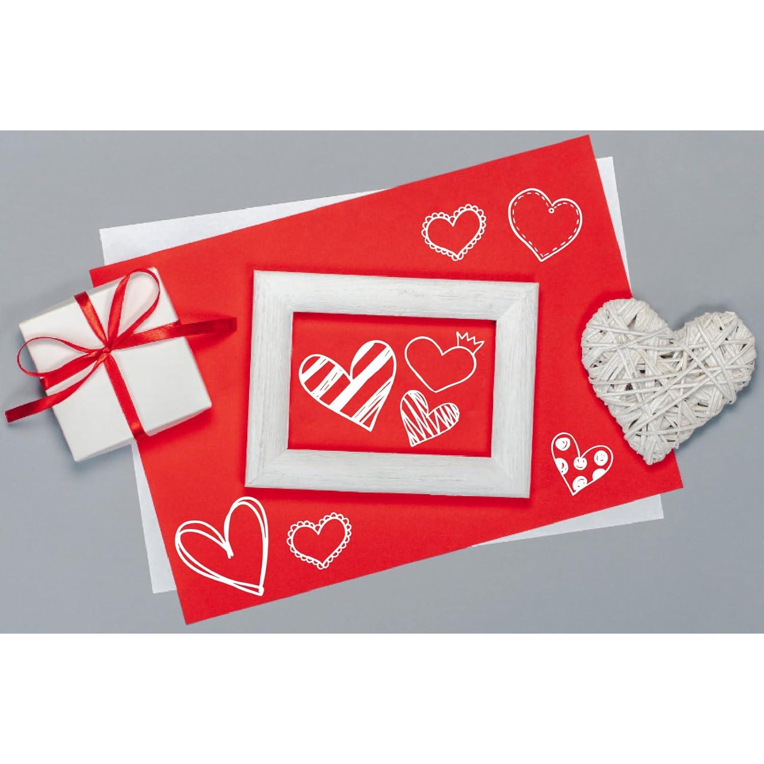 Conjunto de Sellos Transparentes Arbuya Corazones 14x18cm