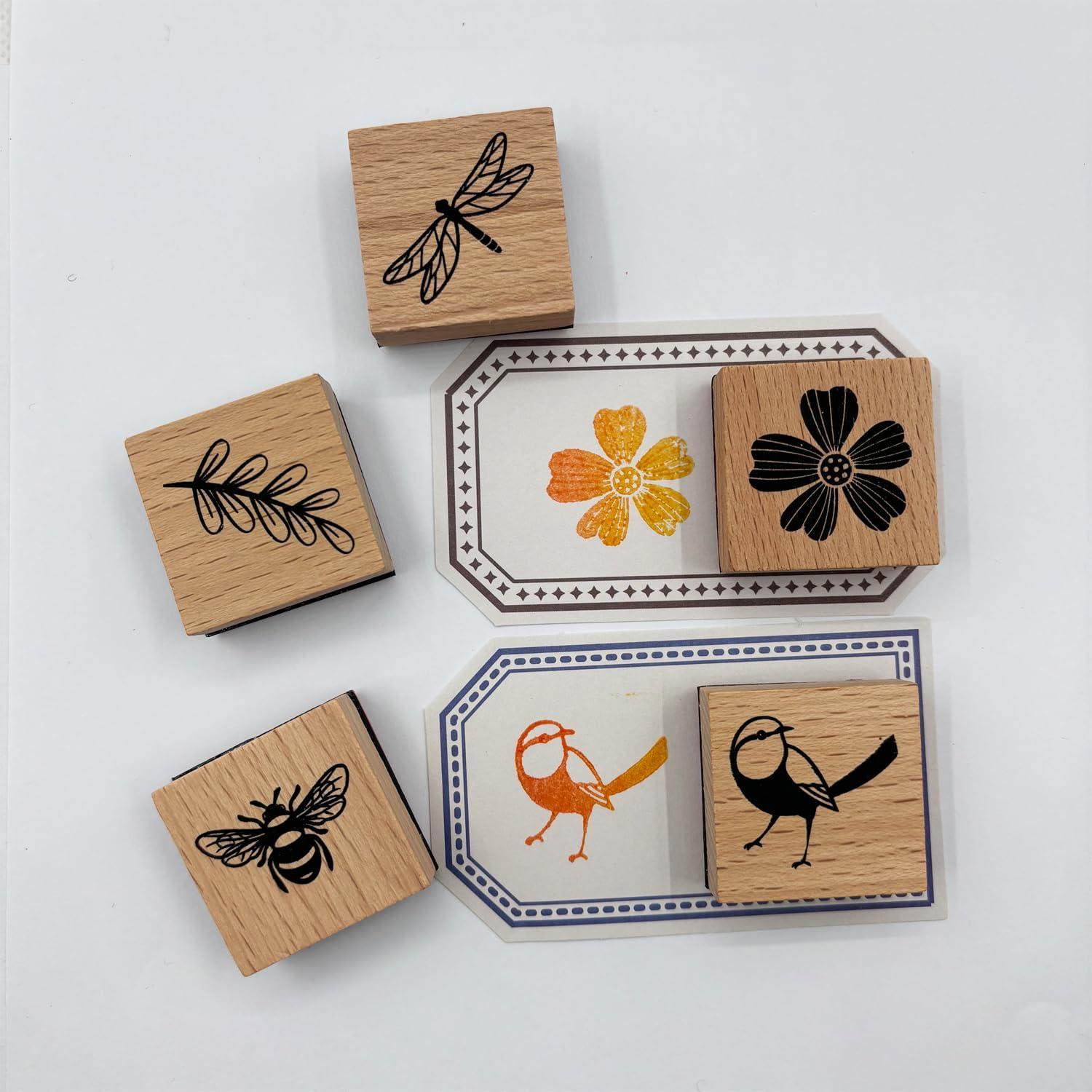 Juego de 9 Sellos de Goma de Madera YG-Stamp09 para Scrapbooking