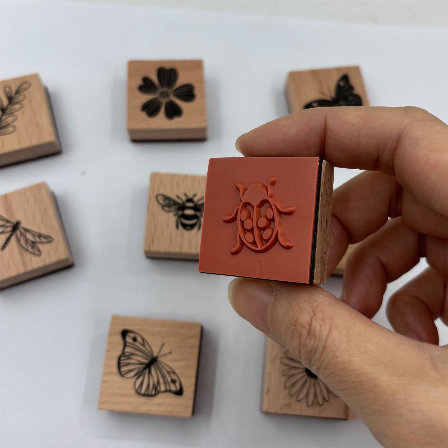 Juego de 9 Sellos de Goma de Madera YG-Stamp09 para Scrapbooking