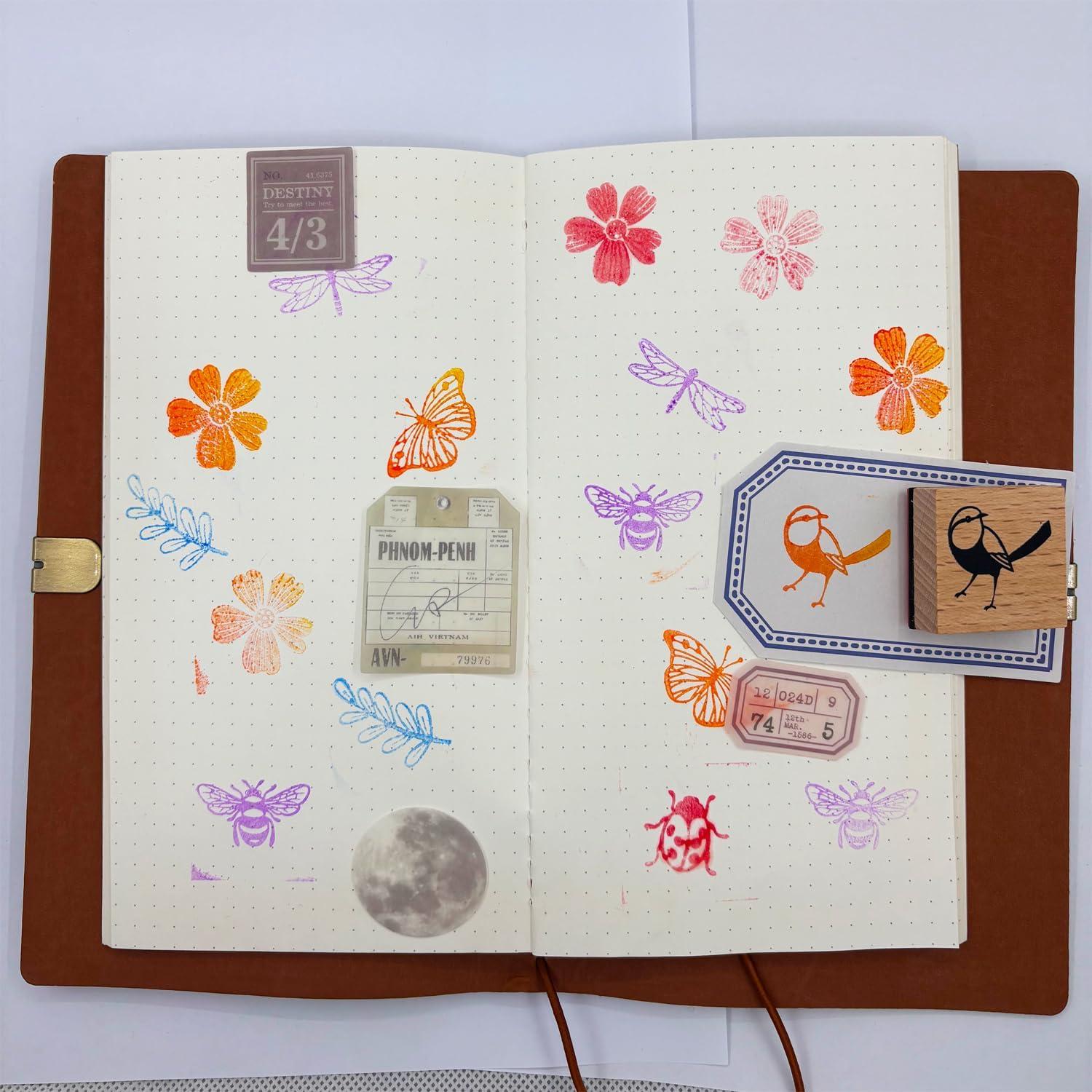 Juego de 9 Sellos de Goma de Madera YG-Stamp09 para Scrapbooking