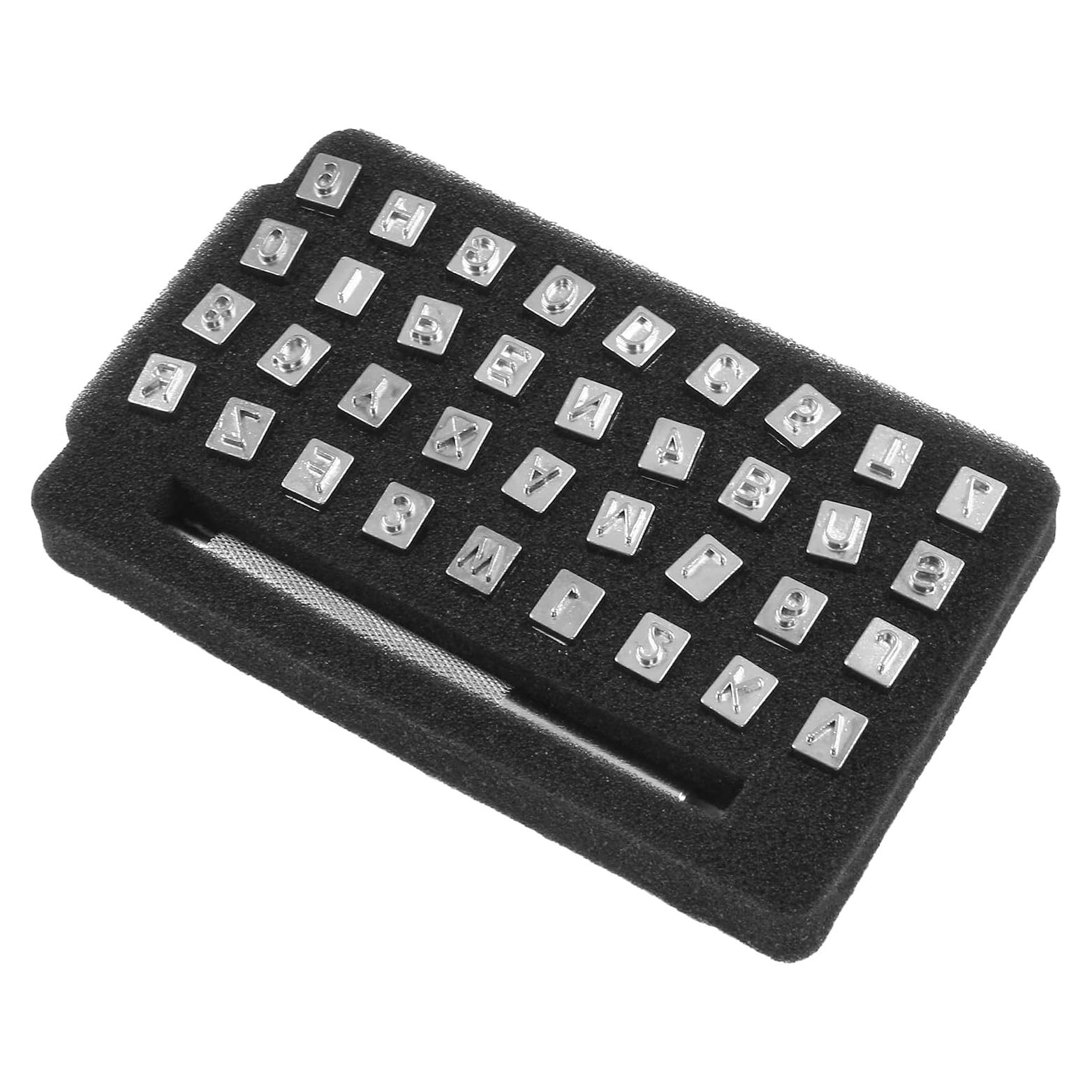 Conjunto de Sellos de Letras y Números Coufce 36 Piezas