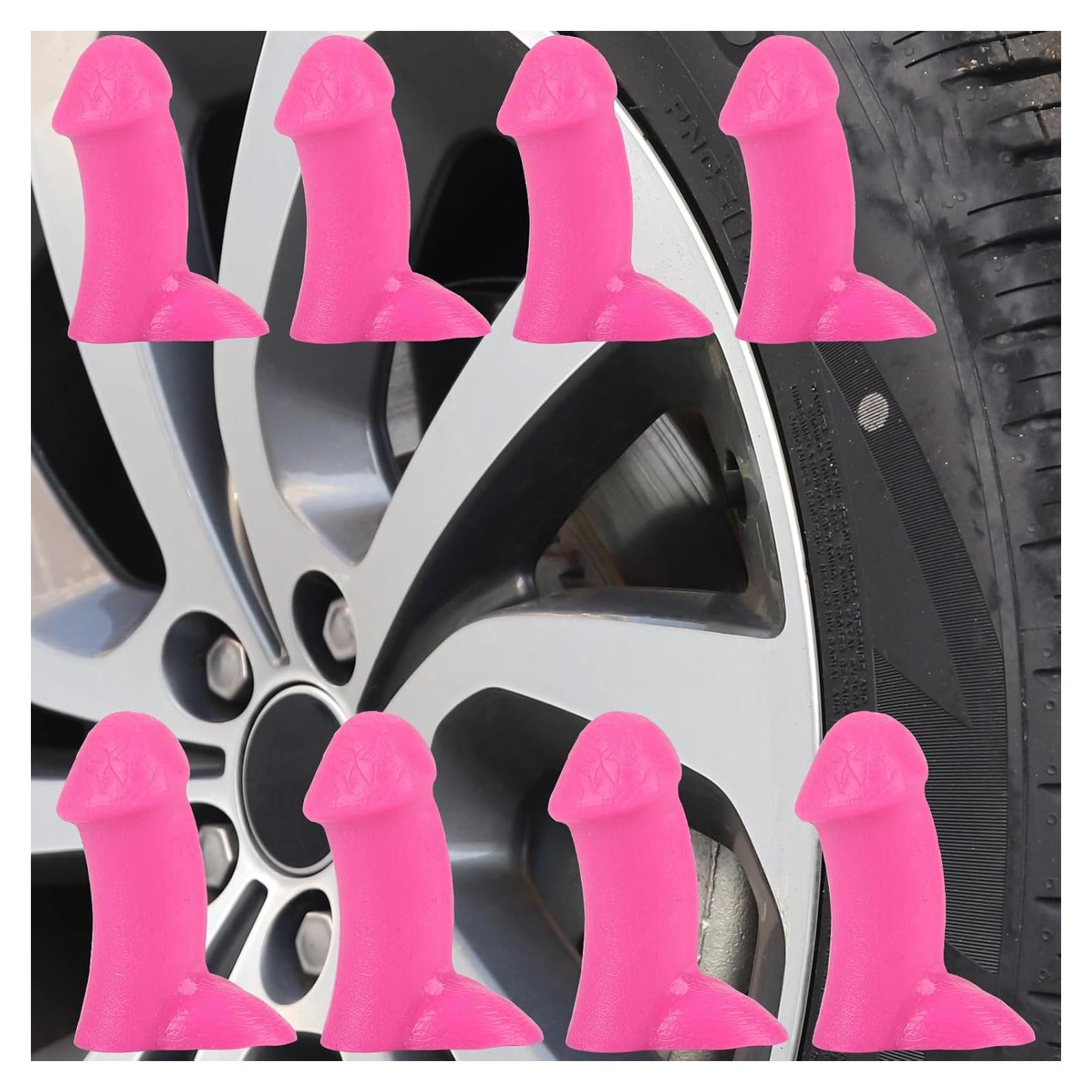 Tapas de Válvula de Neumático Lymocsu 8 Piezas Rosa