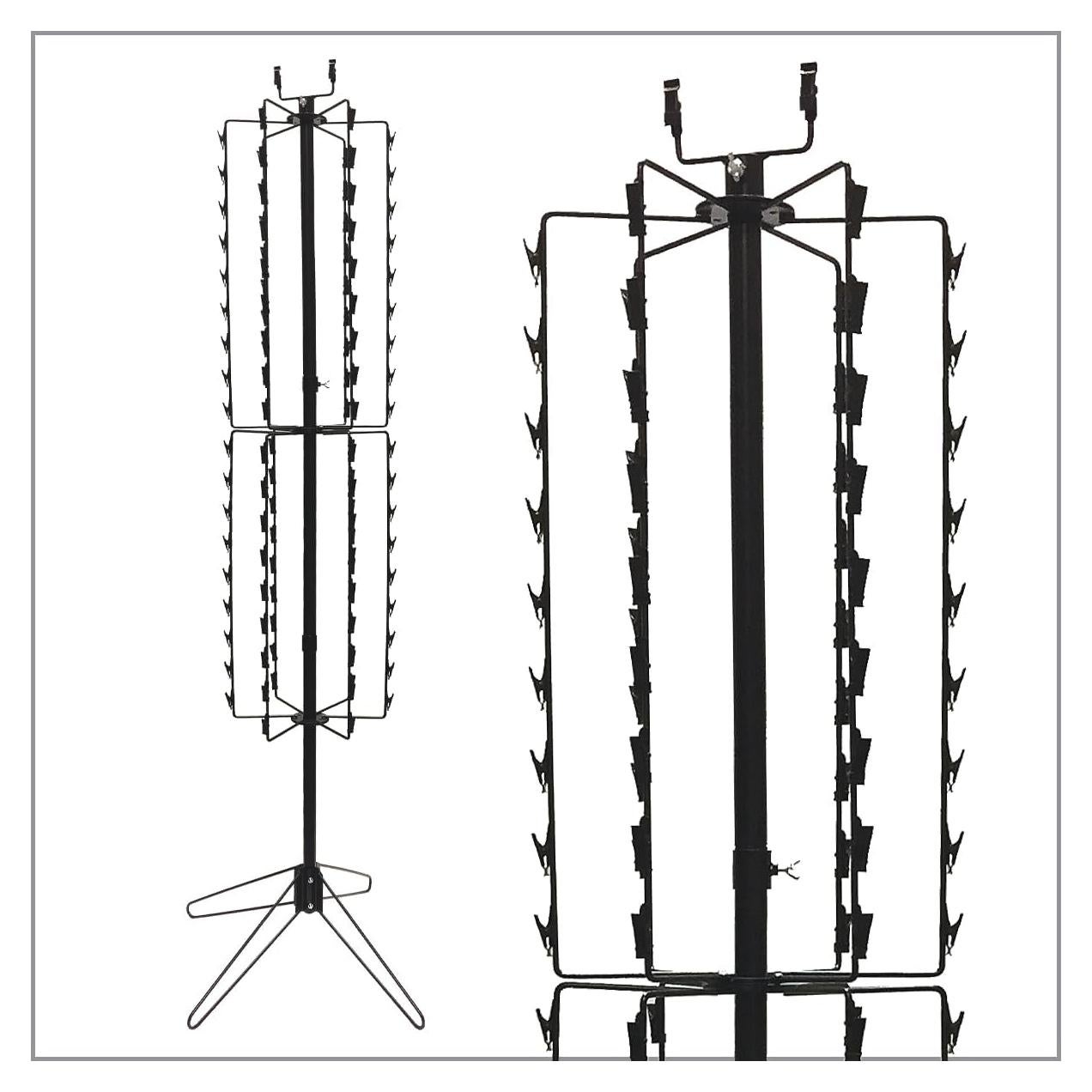 Exhibidor Giratorio Clip Strip 108 Clips 173.99 cm Negro