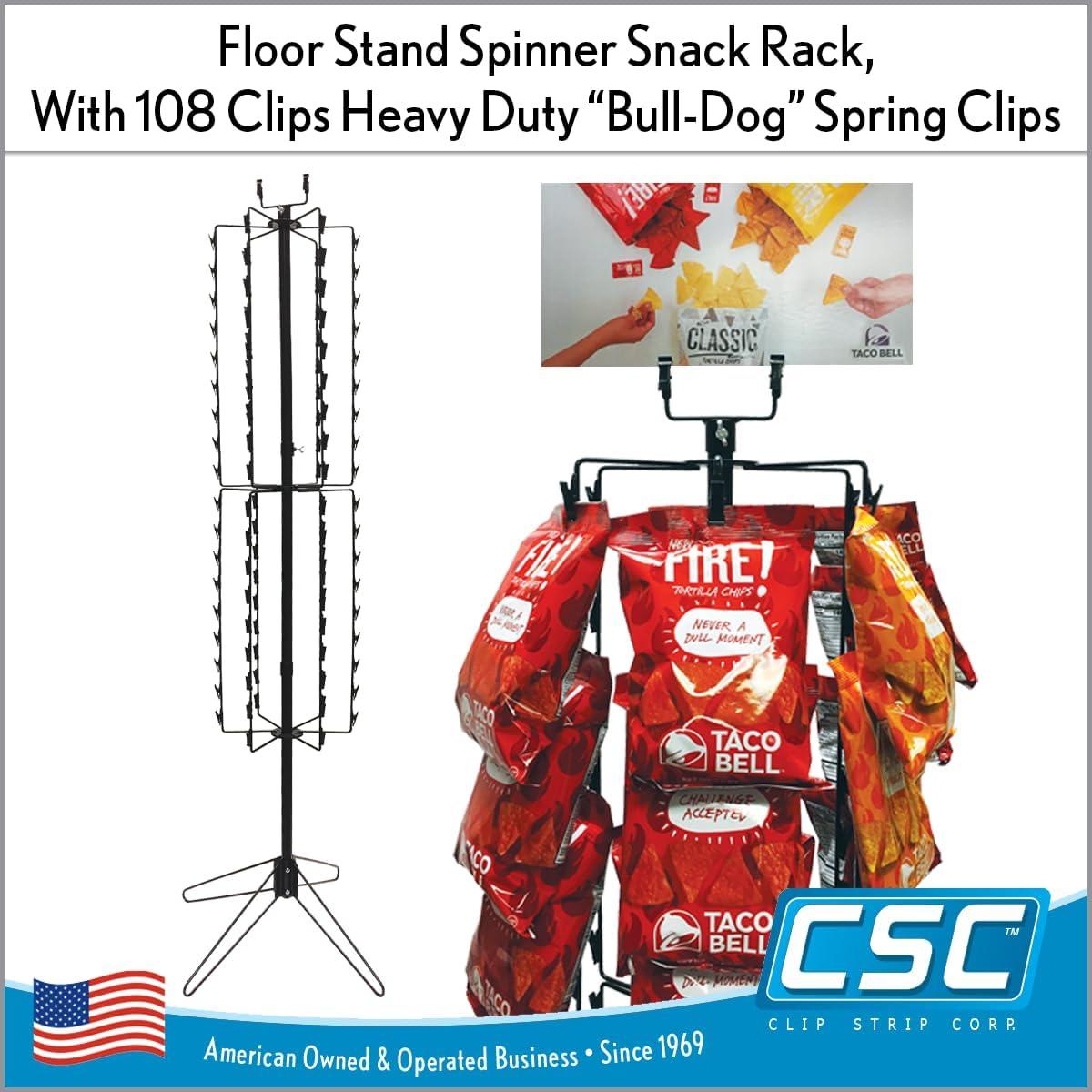 Exhibidor Giratorio Clip Strip 108 Clips 173.99 cm Negro