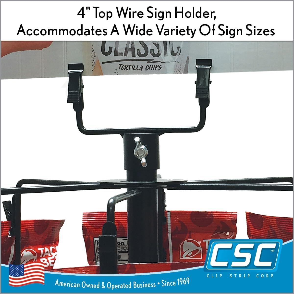 Exhibidor Giratorio Clip Strip 108 Clips 173.99 cm Negro