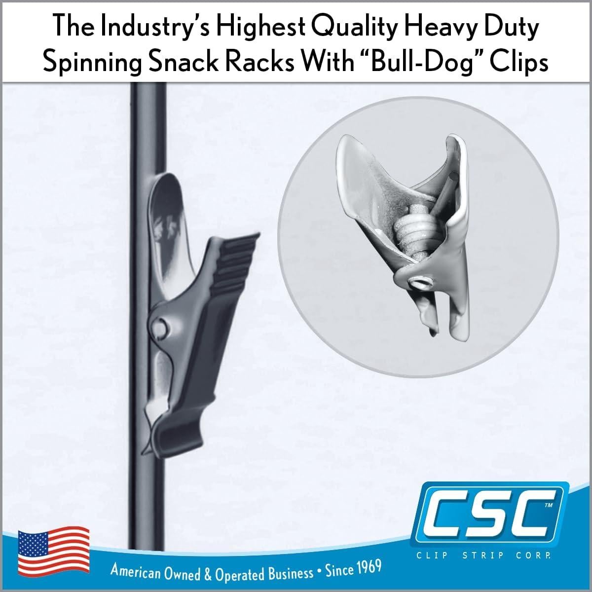 Exhibidor Giratorio Clip Strip 108 Clips 173.99 cm Negro