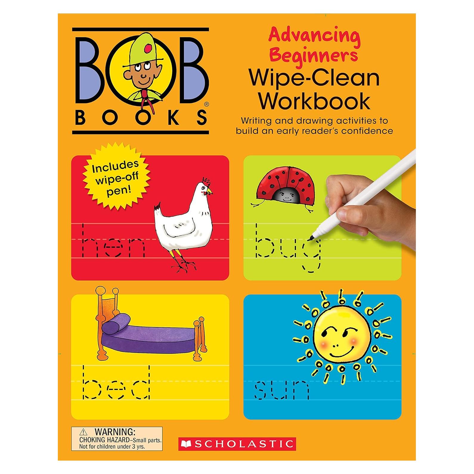 Bob Books - Wipe-Clean Workbook: Advancing Beginners | Phonics, Ages 4 and up, Kindergarten (Stage 2: Emerging Reader)