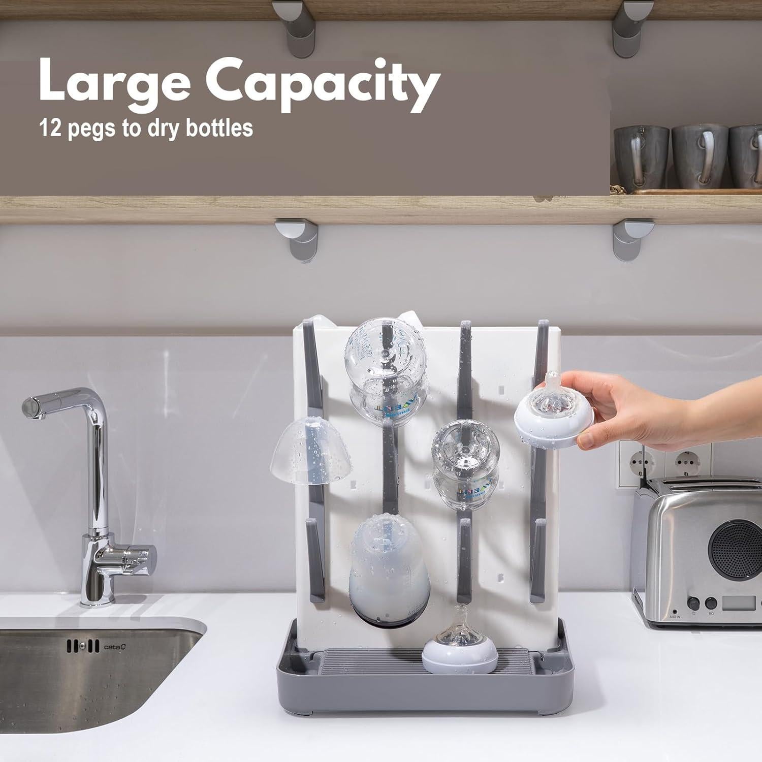 Soporte de Secado Vertical para Botellas Dersyer 001 Gris