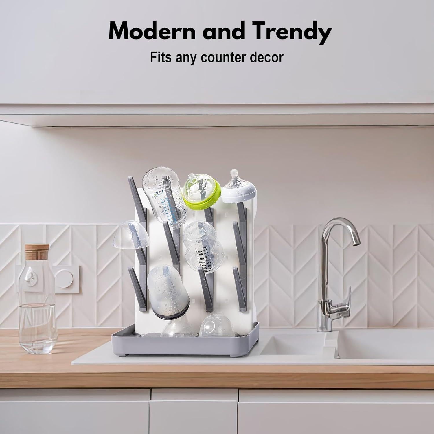 Soporte de Secado Vertical para Botellas Dersyer 001 Gris