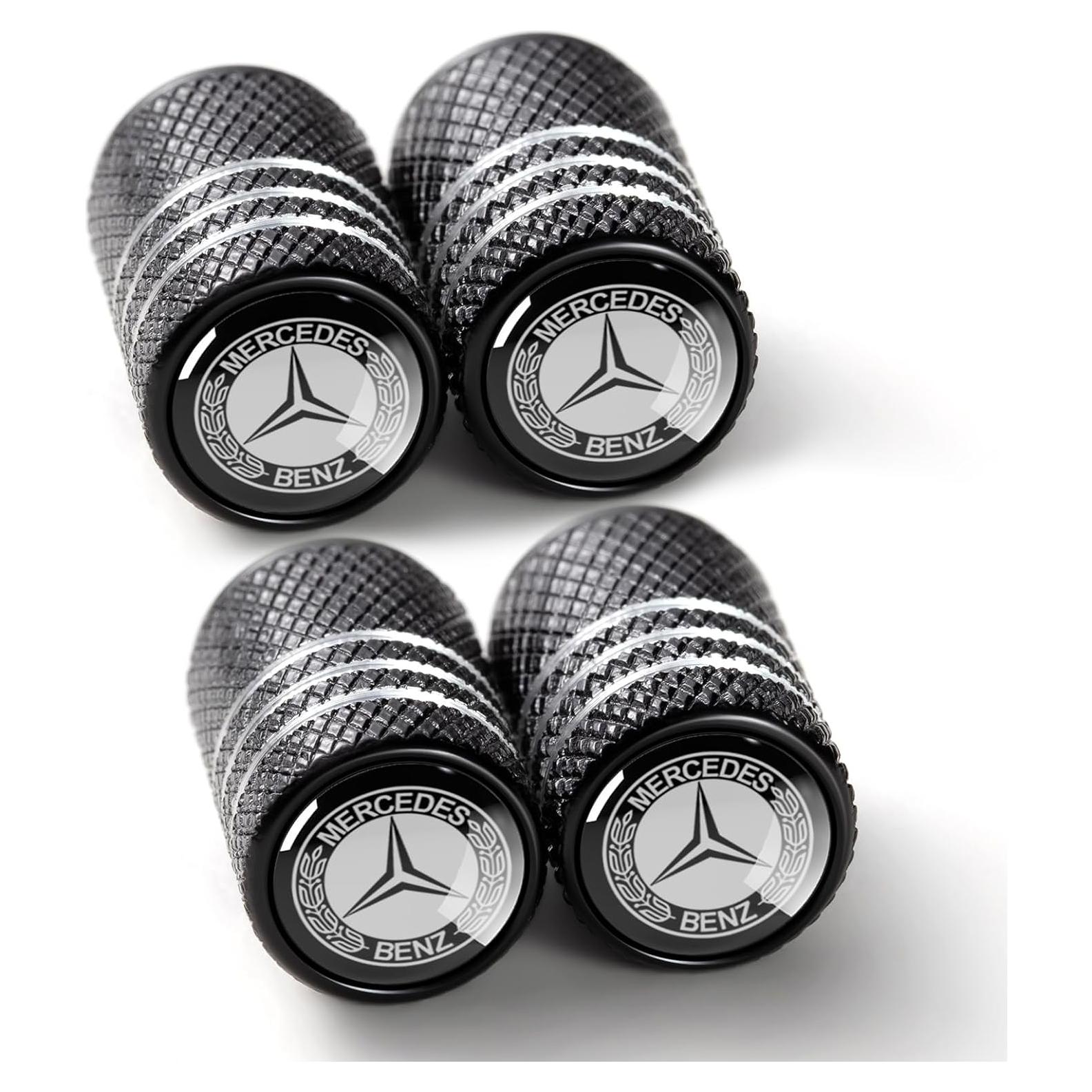 Tapa de Válvula de Neumático Tacoma 4 Piezas Aluminio Negro