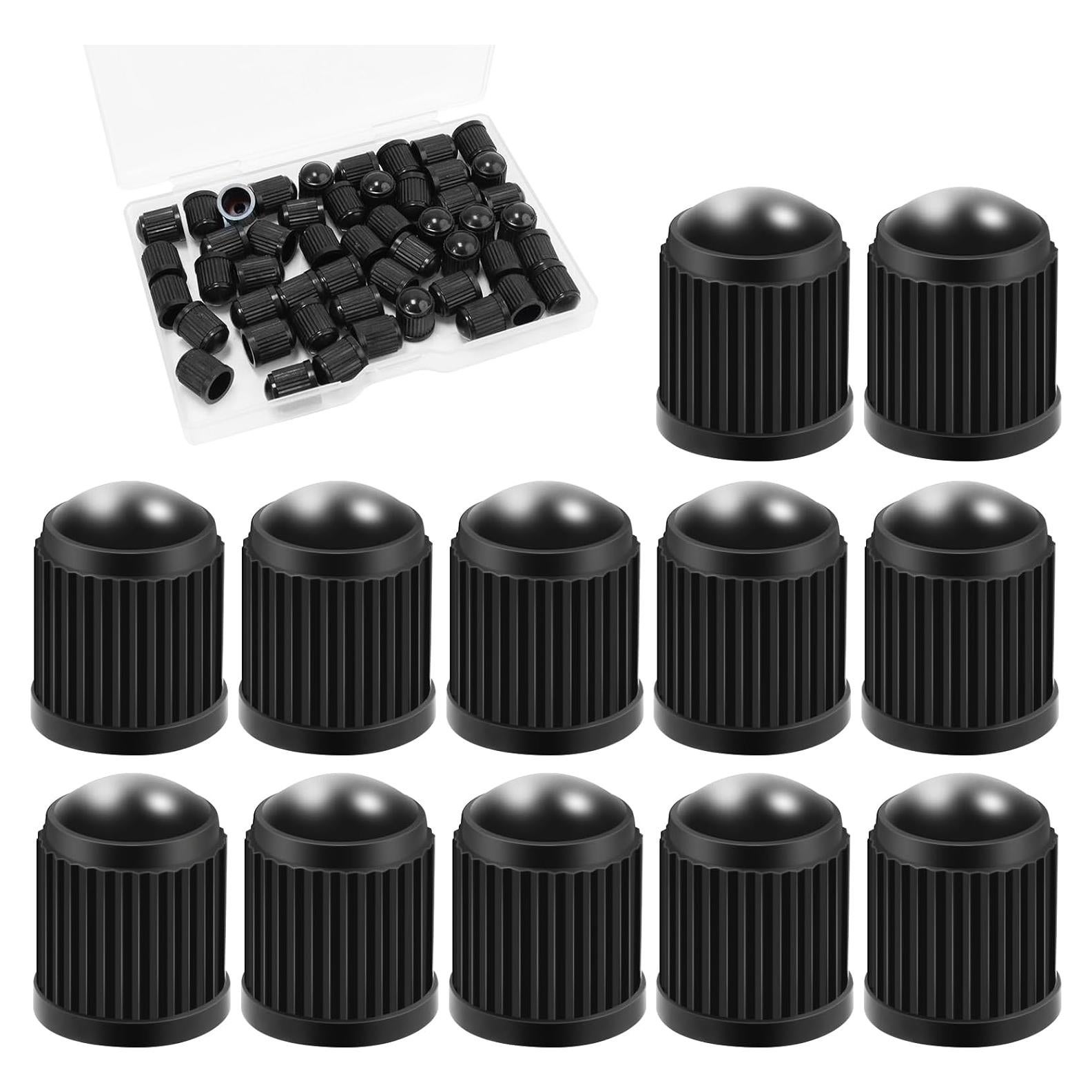 Tapones de Válvula de Neumático SMLBJUTE - 50 Piezas Negros