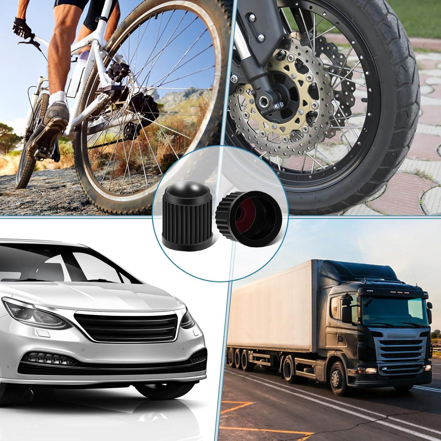 Tapones de Válvula de Neumático SMLBJUTE - 50 Piezas Negros