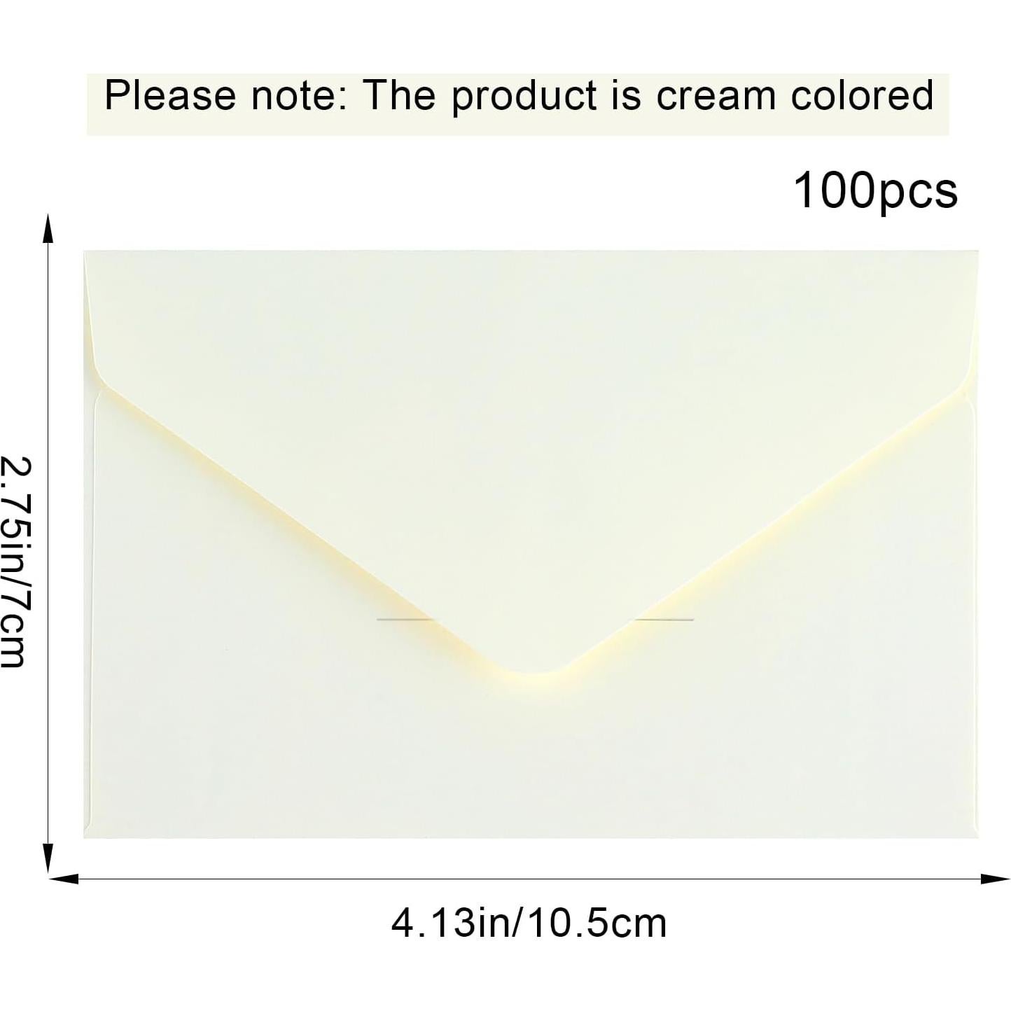 Paquete de 100 Sobres Mini Blancos 10.16x6.99cm Amassan