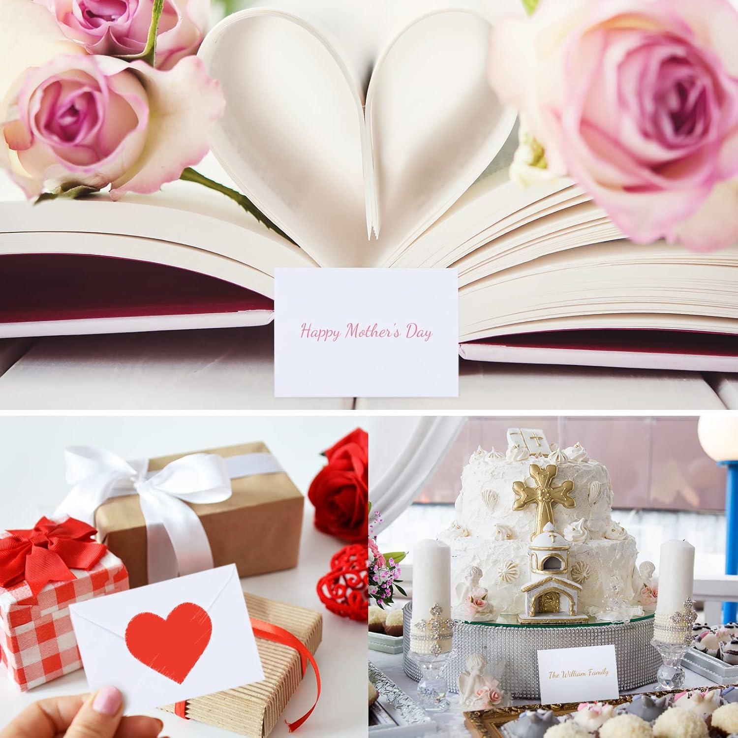 200 Mini Sobres de Regalo Yahenda Blancos 10.16x6.86 cm