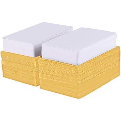 140 Mini Sobres Dorados con Tarjetas Blancas 10.16x6.86cm