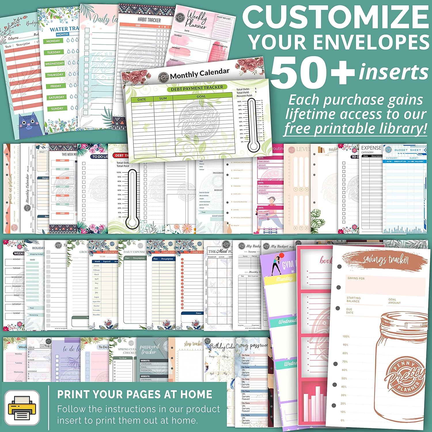 Carpeta de Presupuesto Saveyon A6 Negra con 12 Sobres Transparentes