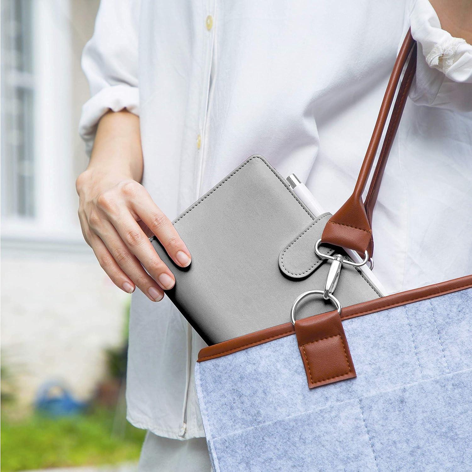 Carpeta de Presupuesto Saveyon A6 Negra con 12 Sobres Transparentes