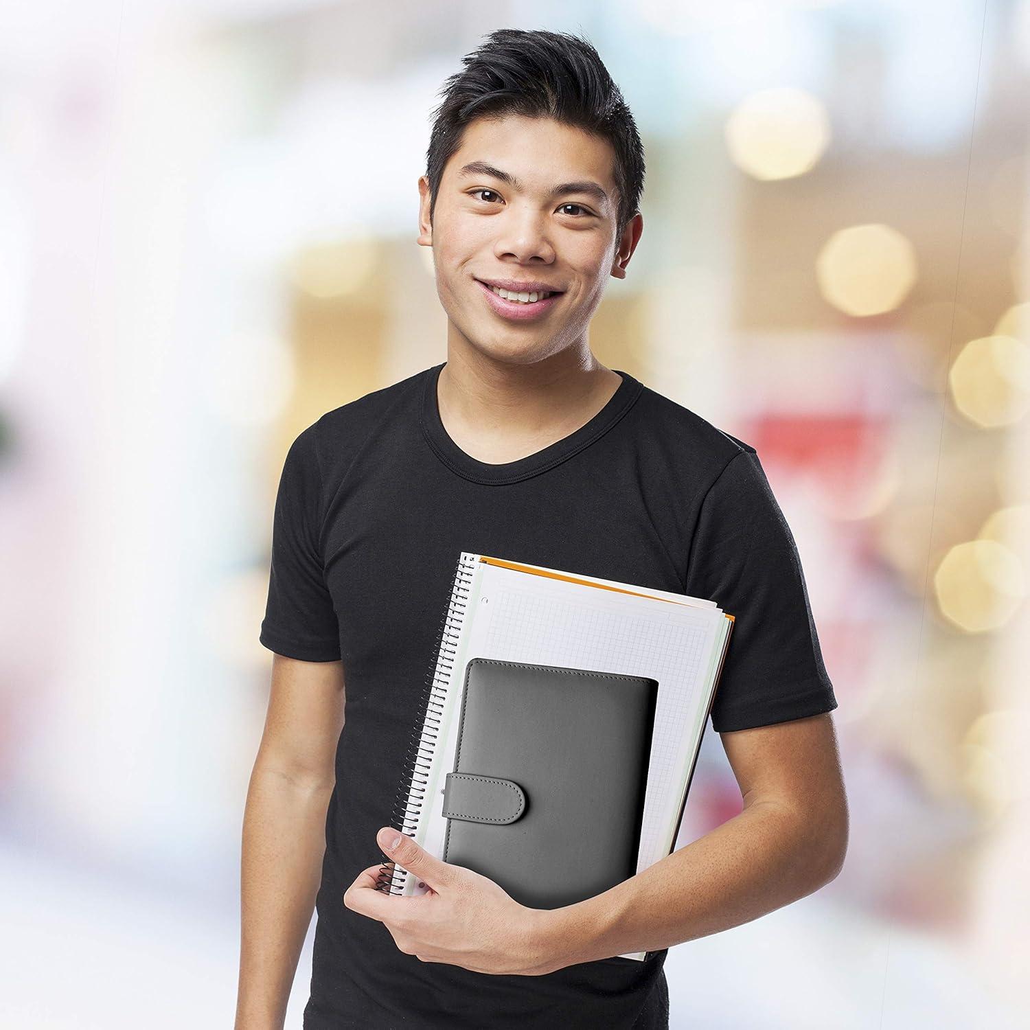 Carpeta de Presupuesto Saveyon A6 Negra con 12 Sobres Transparentes