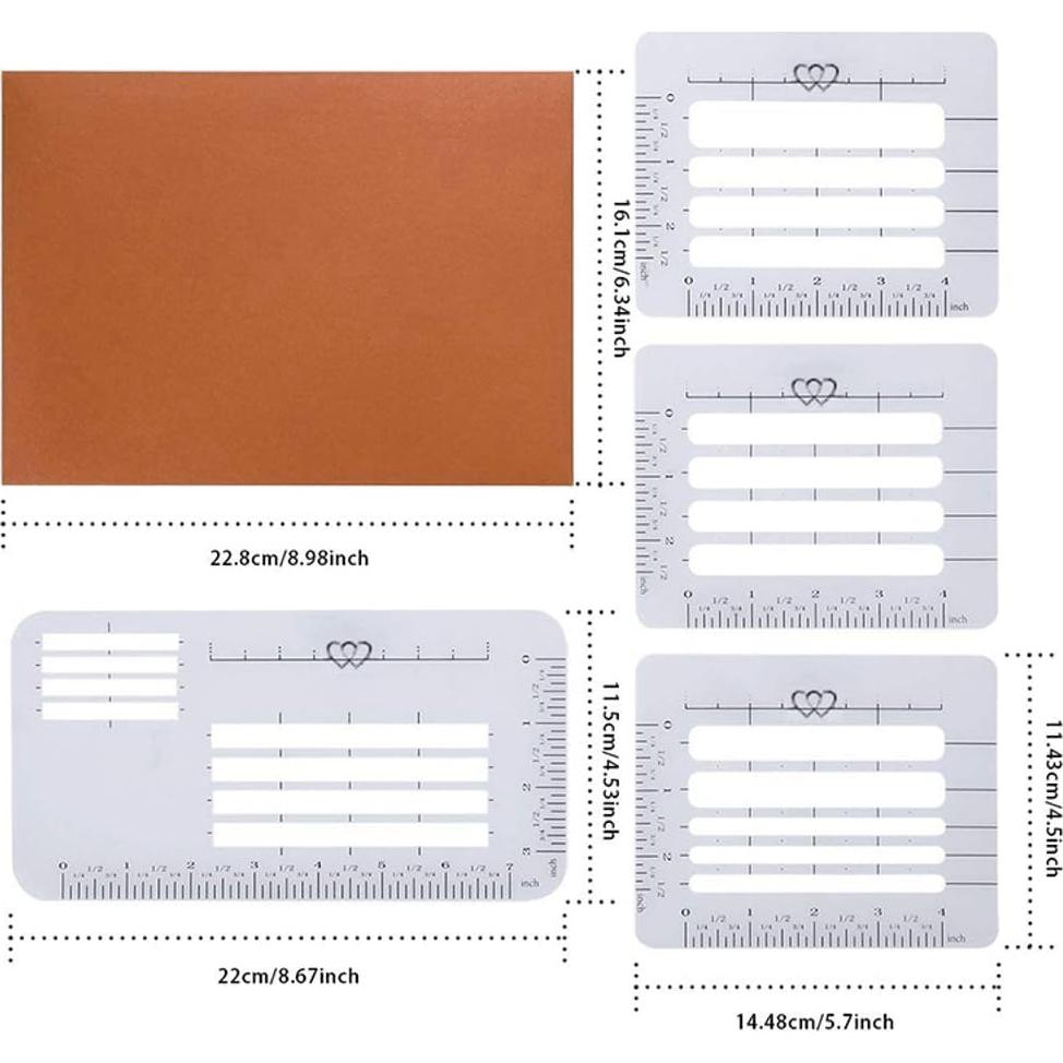 Plantillas de Guía de Dirección de Sobres Zbella - 4 Pcs