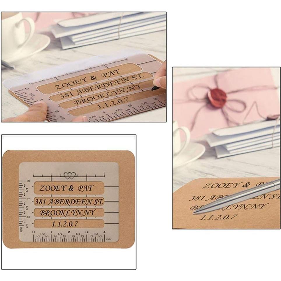 Plantillas de Guía de Dirección de Sobres Zbella - 4 Pcs