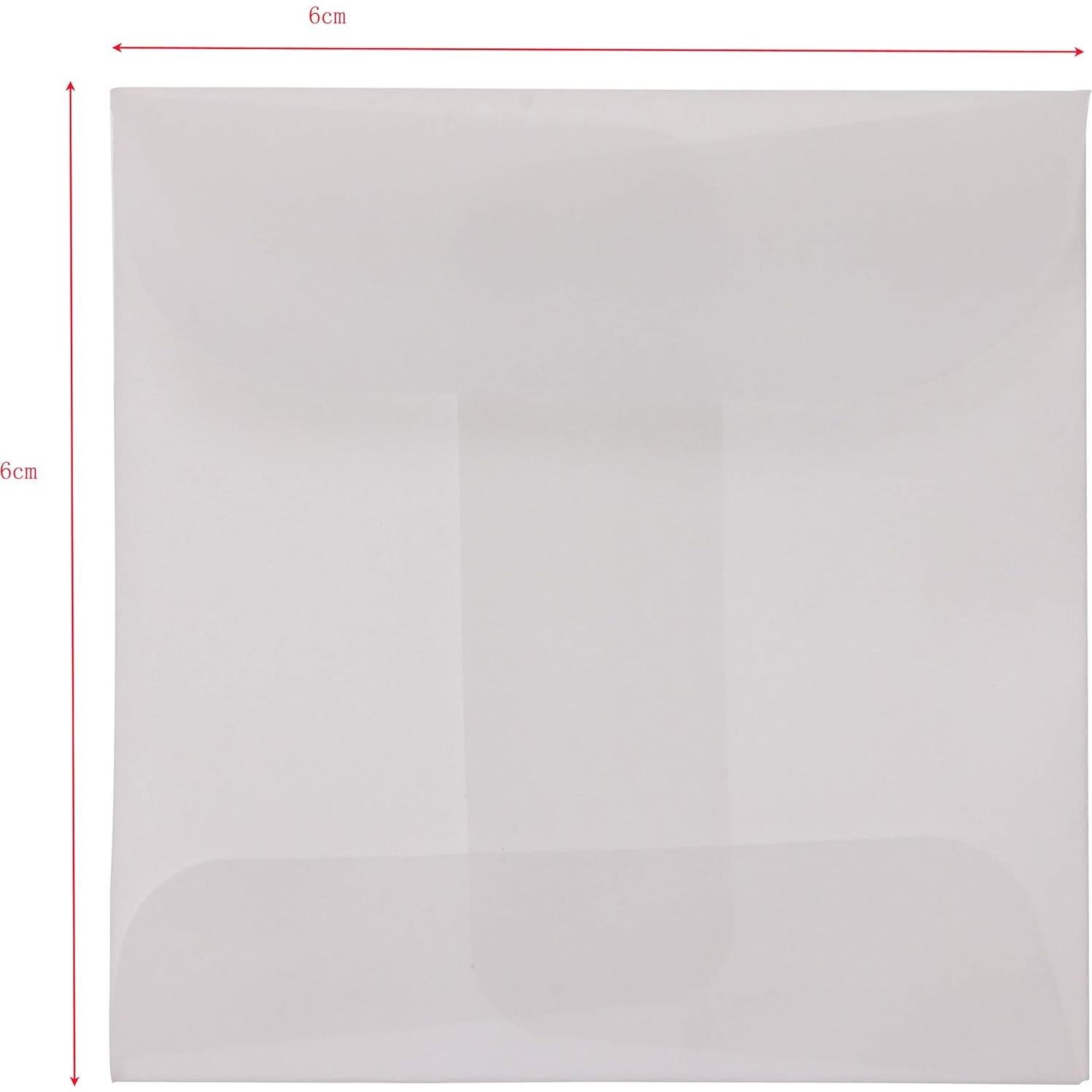 Sobres de Papel Mantequilla ONLYKXY 60 Piezas 6x6cm