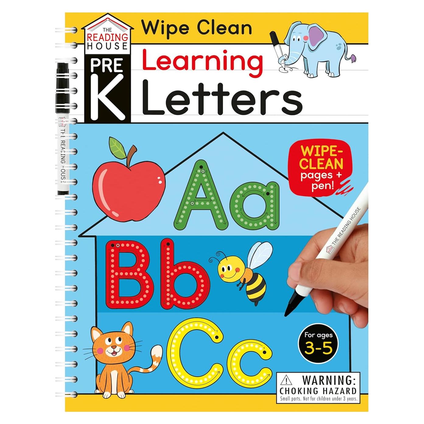 Learning Letters (Pre-K Wipe Clean Workbook): Preschool Wipe Clean Activity Workbook, Ages 3-5, Letter Tracing, Uppercase and Lowercase, First Words, ... and Handwriting Practice (The Reading House)