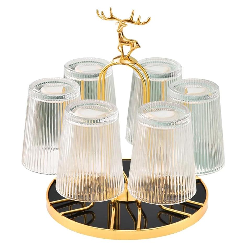 Soporte para Secado de Tazas Lifenanny Dorado Antideslizante