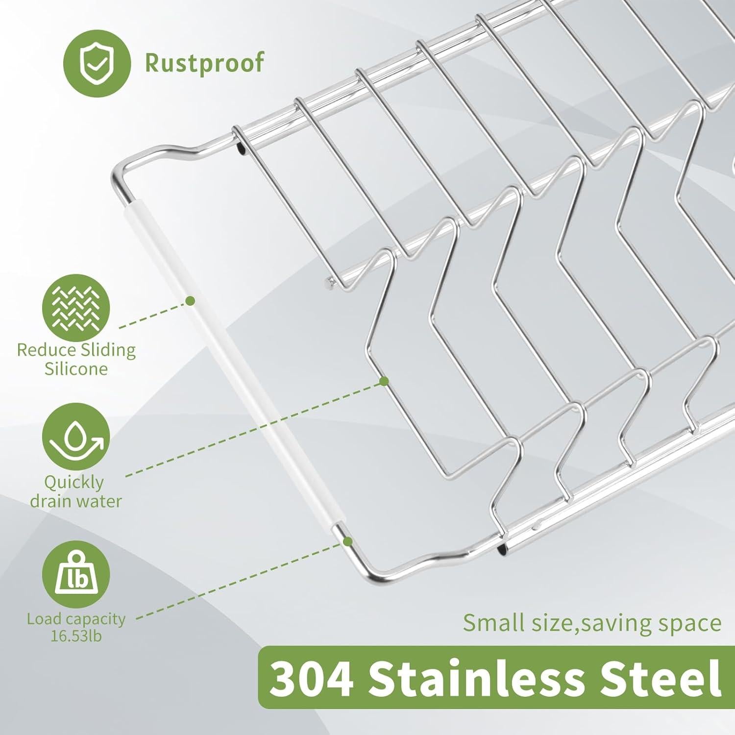 Escurridor de Platos Telescópico PapakeNook Acero Inoxidable 55 cm