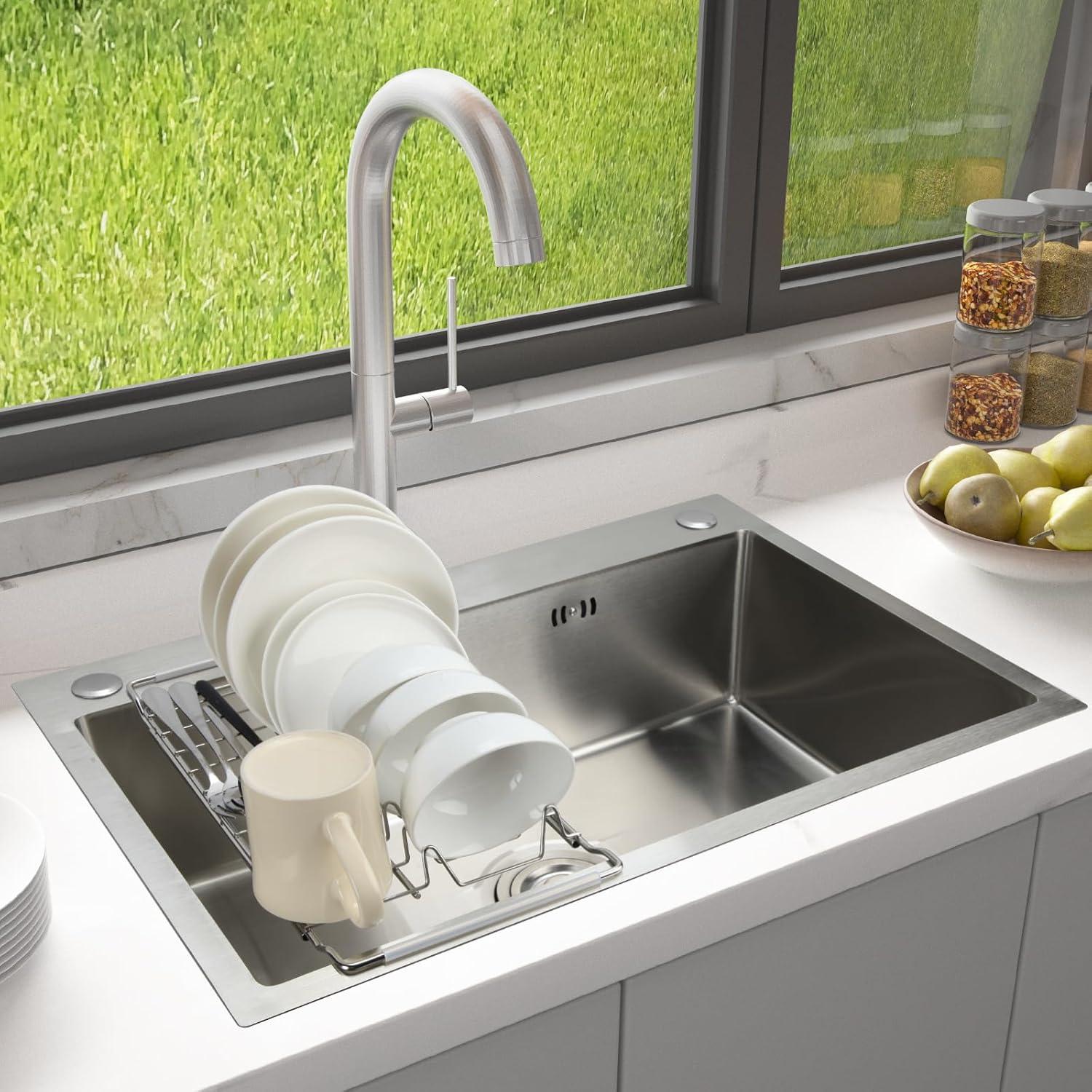 Escurridor de Platos Telescópico PapakeNook Acero Inoxidable 55 cm