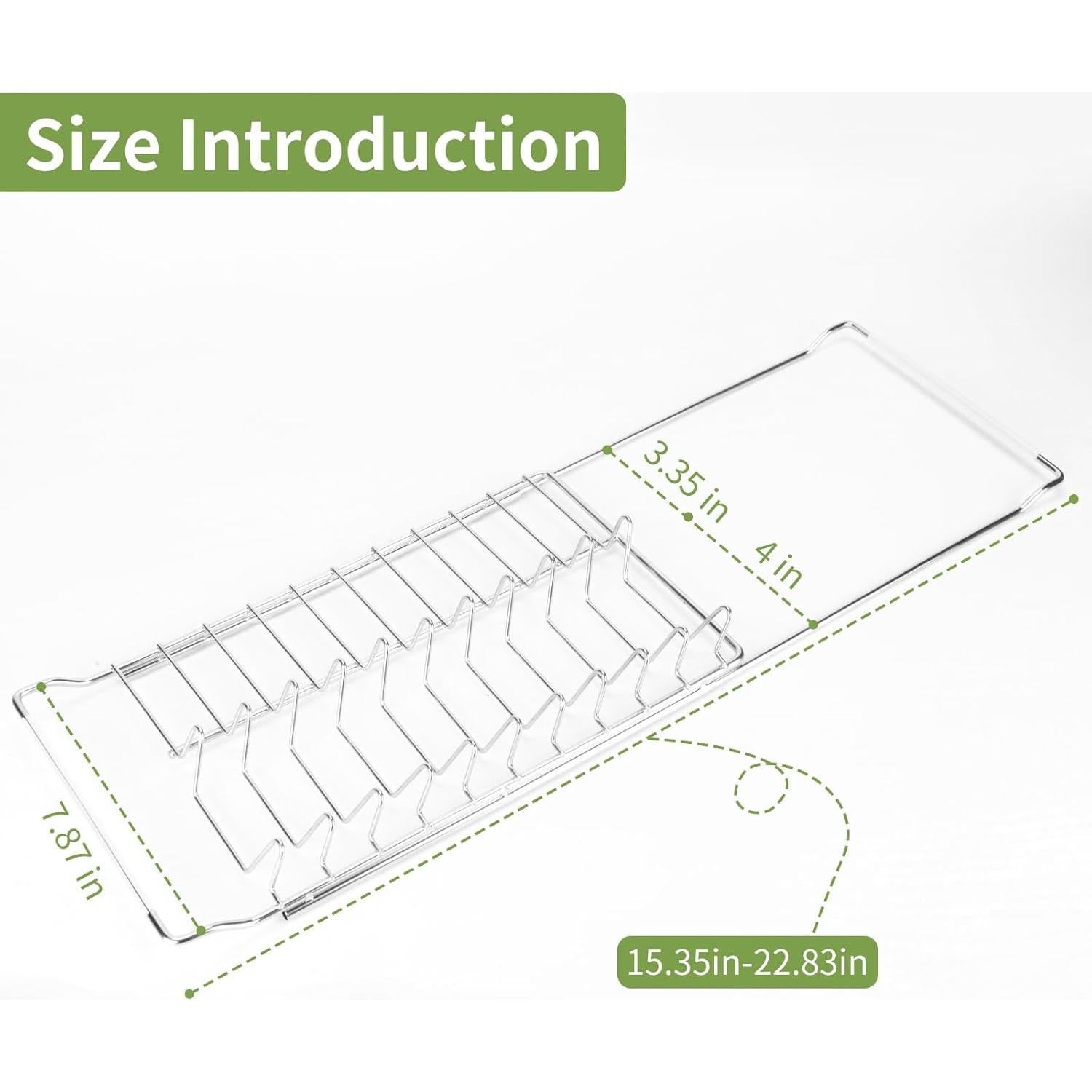 Escurridor de Platos Telescópico PapakeNook Acero Inoxidable 55 cm