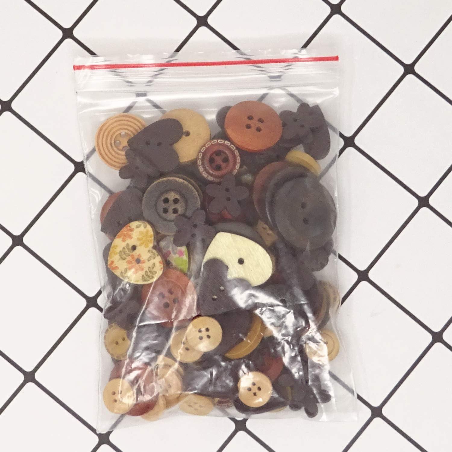 Botones de Madera Retro 40g - Formas Variadas para Manualidades