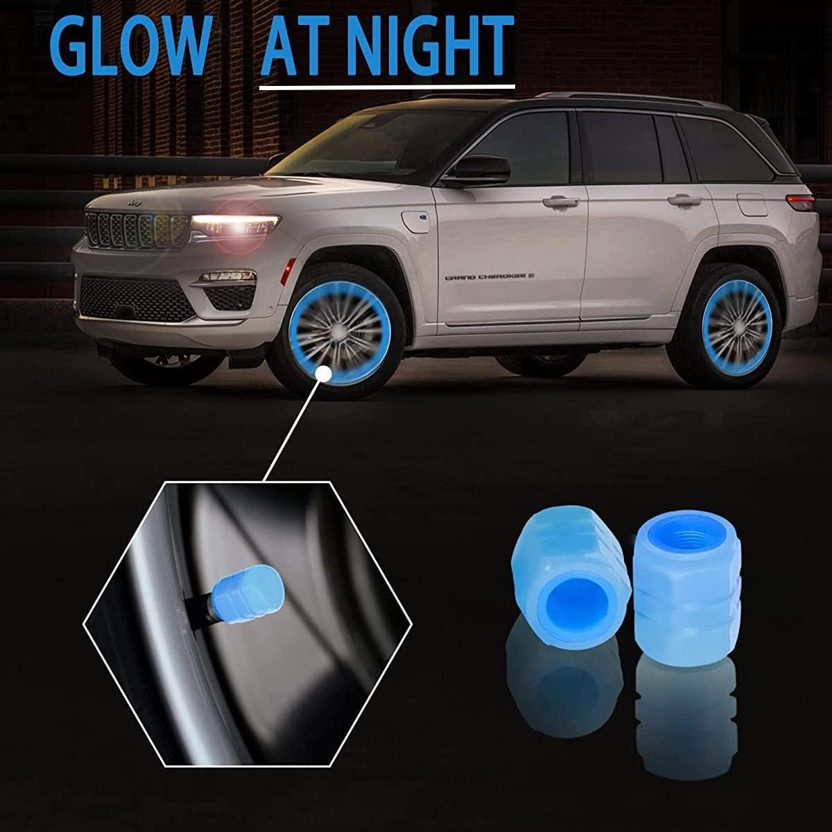 Tapas de Válvula Brillantes SISUJA 20Pcs Verde para Autos