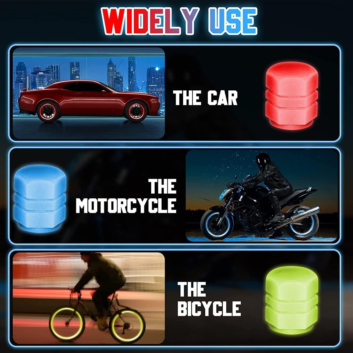 Tapas de Válvula Brillantes SISUJA 20Pcs Verde para Autos